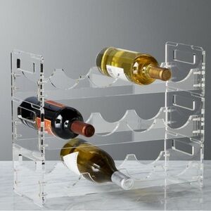 CB2 White Bar Accessories Wine Rack
